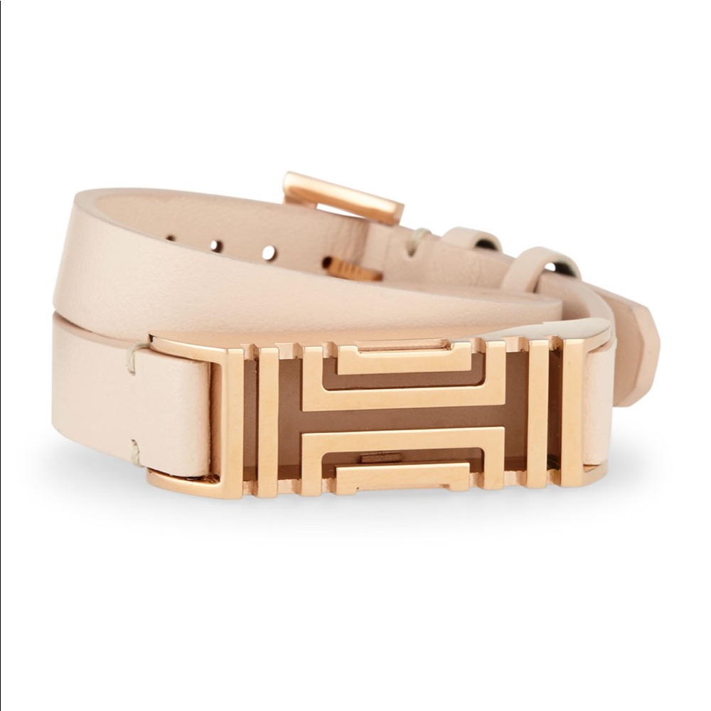 Tory Burch Fitbit Wrap Bracelet in Rose Gold